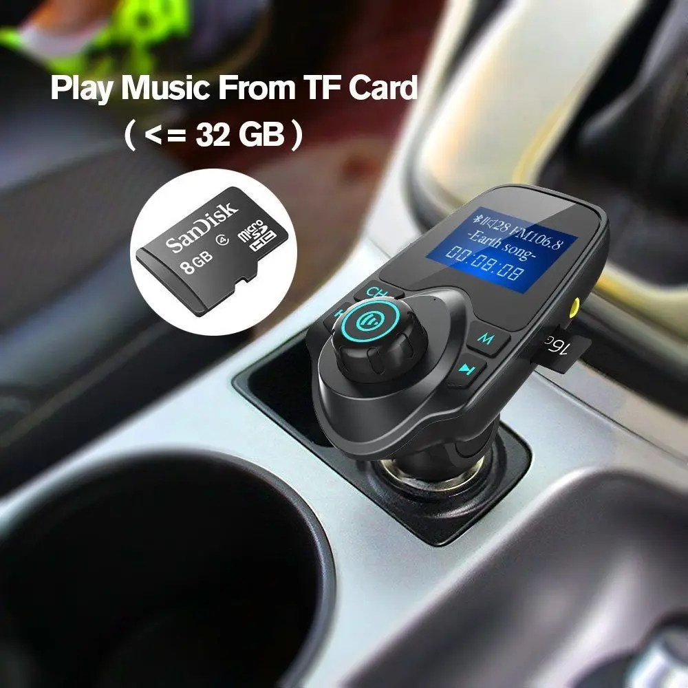 Автомобильный Mp3 прикуриватель u диск AUX музыкальный комплект fm передатчик ЖК