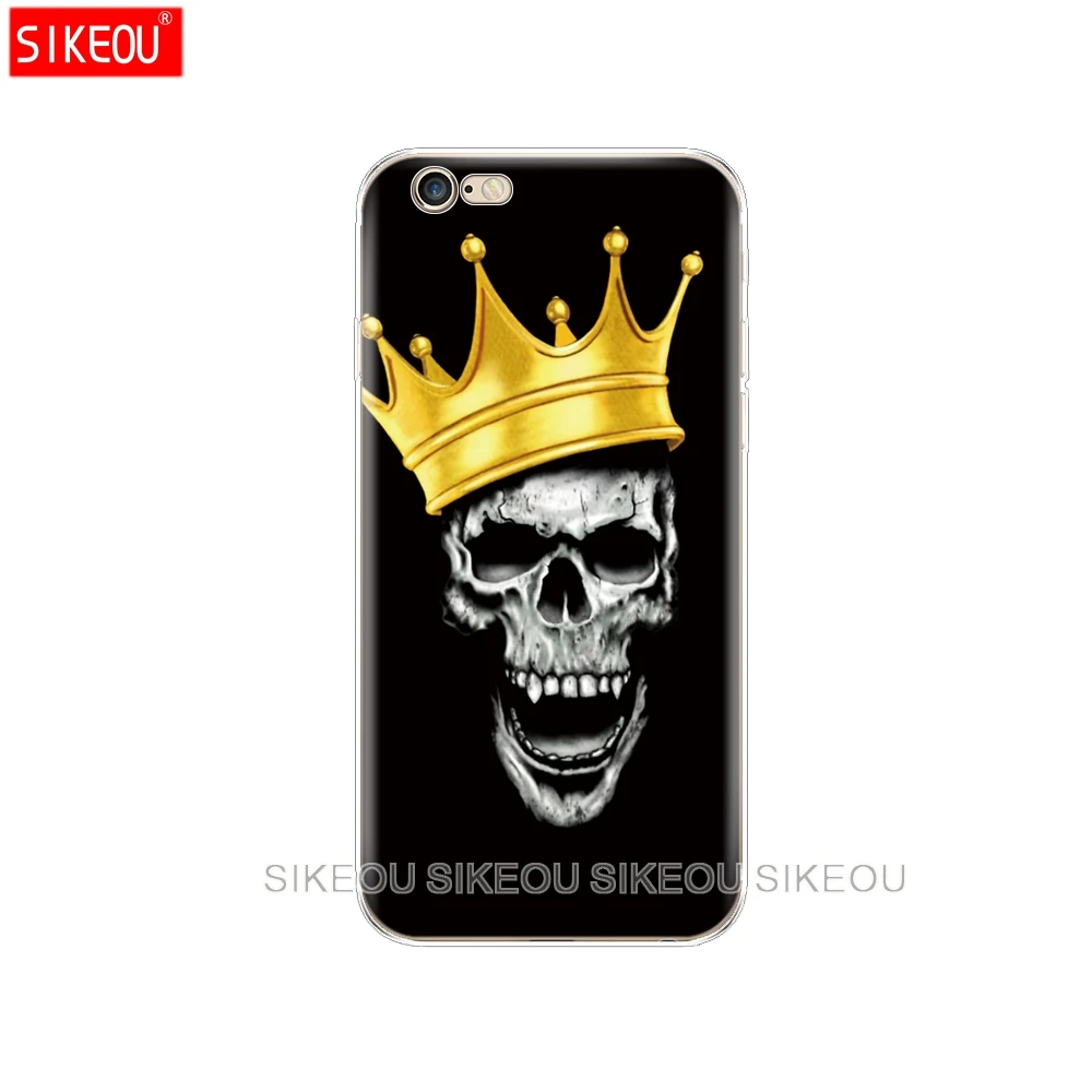 Силиконовый чехол для Iphone 6X8 7 6s 5 5s SE 2020 Plus 10 XR XS 11 pro Max Череп Скелет Призрак|Бамперы|
