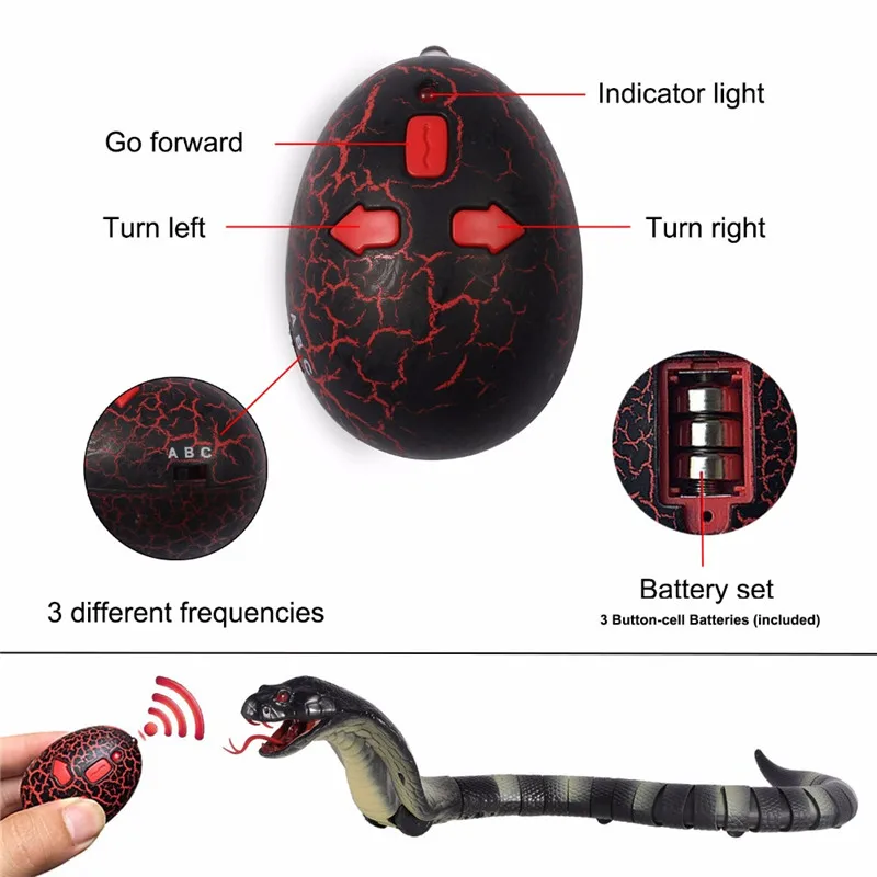 16&quot Long Rechargeable Remote Control Snake 3CH Infrared Radio RC Animals Toys | Игрушки и хобби