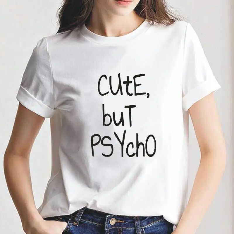 Милая но психоделическая смешная футболка женские топы летняя новая мода Harajuku