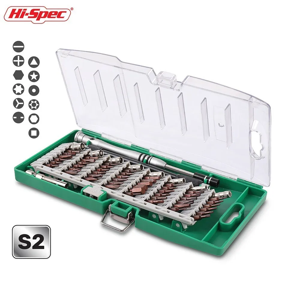 Green S2 Hi-Spec 60 в 1 Набор отверток мини Прецизионная отвертка Набор бит Мультитул ремонтный ручной набор инструментов для телефона электроники ПК - Цвет: Green S2