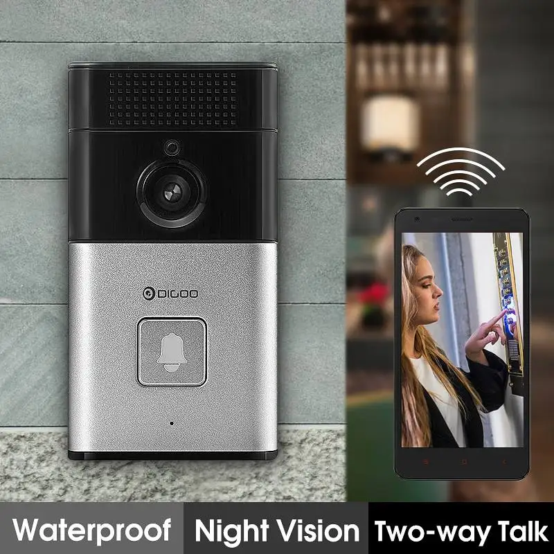 Digoo SB-XYZ беспроводной дверной звонок bluetooth wifi умный дом приветствующий дверной звонок HD видеокамера телефон кольцо беспроводная камера безопасности