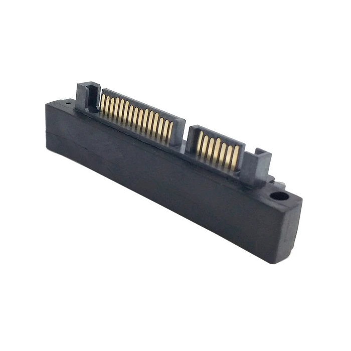 Переходник удлинитель SATA 22Pin 7 + 15 папа 22P мама под прямым углом 90 градусов|sata 22pin|sata