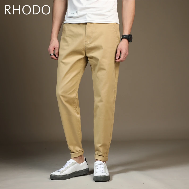 Новый Для Мужчин's Повседневное штаны хлопок чистый Цвет свободные шаровары Taper