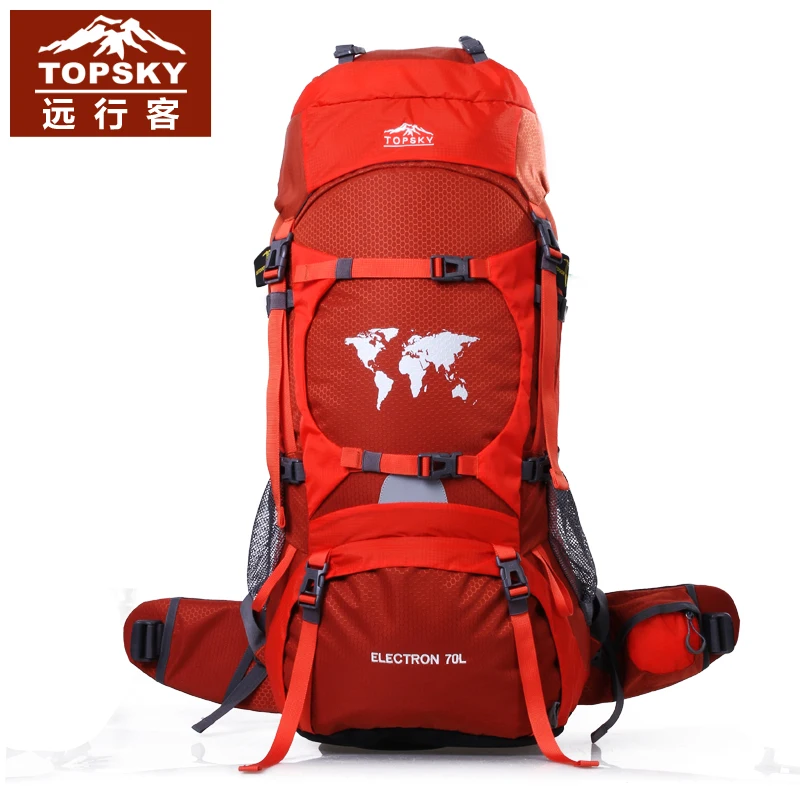 orange 70L профессиональная сумка для альпинизма, рюкзак для путешествий, рюкзак для мужчин и женщин, водонепроницаемый походный рюкзак 70L A4840 - Цвет: orange