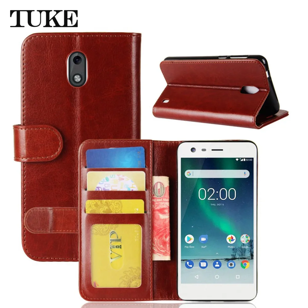 TUKE чехол для Nokia 2 Чехол Nokia2 Роскошный кожаный бумажник силиконовый флип-чехол для Nokia 2 чехол для Nokia 2 Dual Sim TA-1029