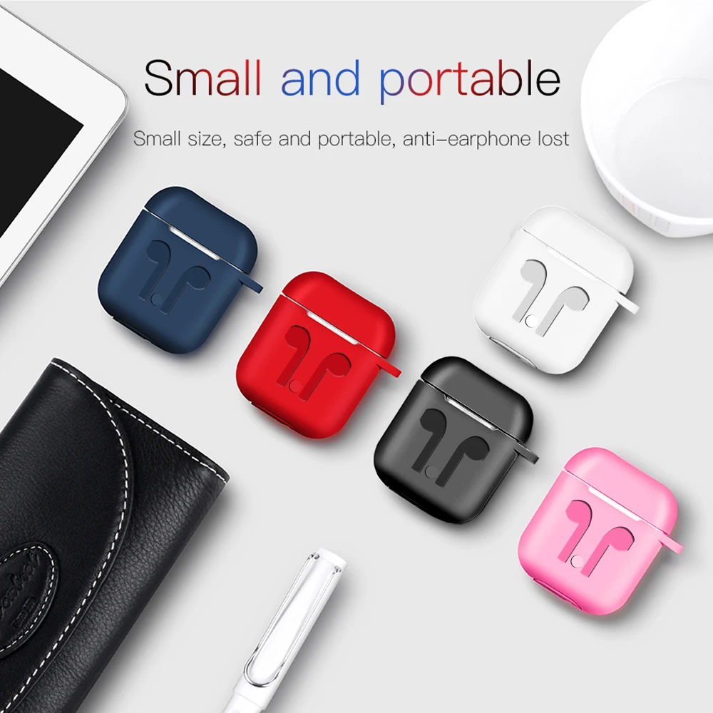 360 Защитная крышка для Apple аксессуары для airpods Чехол Air стручки защита для наушников на i9s i10 i11 i13 i19 наушники-вкладыши TWS с подвесной чехол для троса