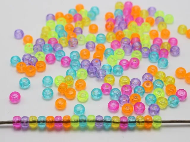 1000 Разноцветные Акриловые Крошечные бусины 5x3 мм для детей Kandi Craft|bead cord|beaded catbead |