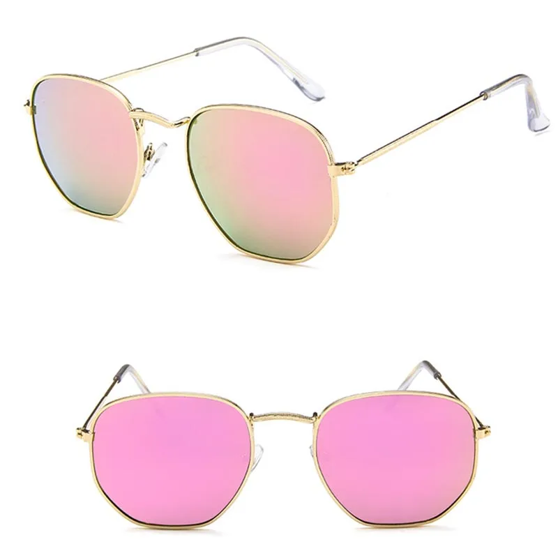 Gold Pink Yoovos, Ретро стиль, металлические зеркальные солнцезащитные очки для женщин/мужчин, фирменный дизайн, солнцезащитные очки, модные классические очки для вождения, Oculos De Sol - Цвет линз: Gold Pink