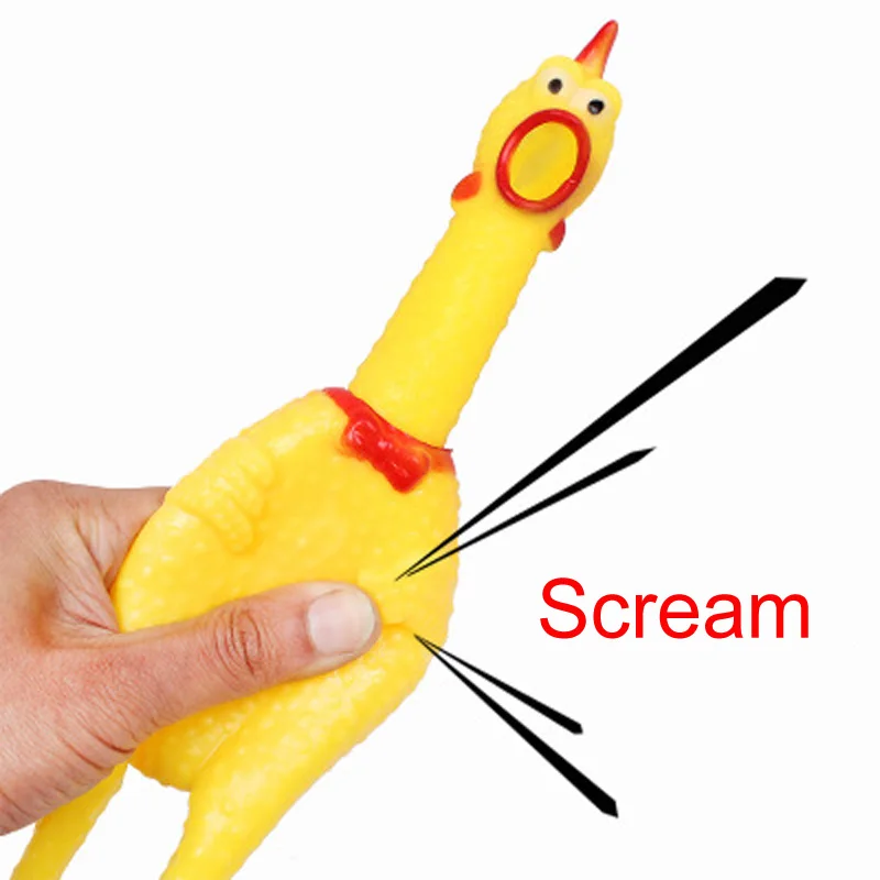 Забавный товар для животных кричащий цыпленок Squeeze игрушка со звуком питомцы