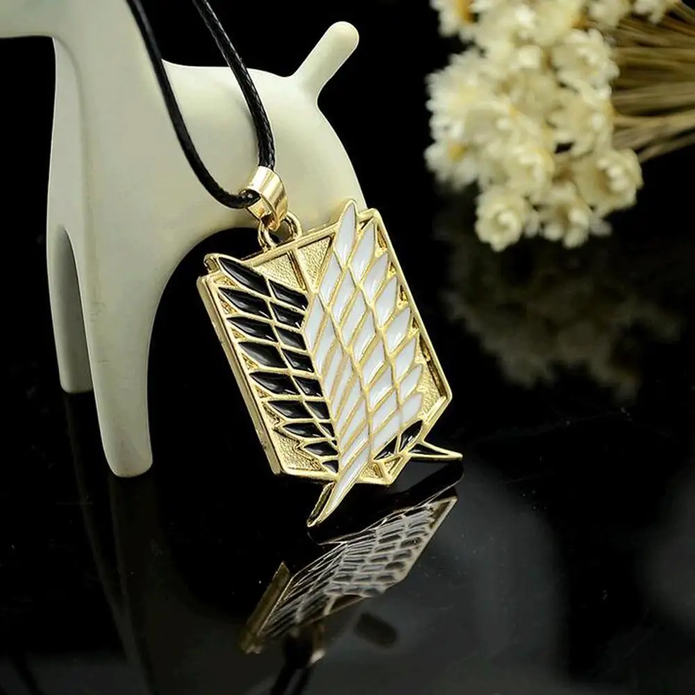 Металлическое ожерелье из титана атака на крылья свободы|necklace anime|anime necklaces