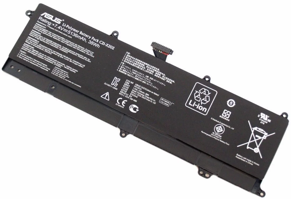New Genuine Battery for ASUS VivoBook Q200 Q200E S200 S200E X201 X201E X202 X202E F202E C21-X202 7.4V 5136mAh | Компьютеры и офис
