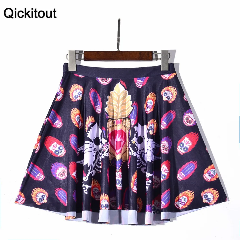 Qickitout юбки 2016 модные новые сексуальные тонкие женские Пламенные комедийные маски