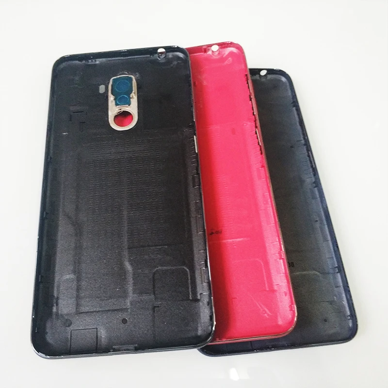 Xiaomi POCOPHONE F1 задняя крышка Задняя Дверь Корпус чехол крышка батареи с ключ для боковой кнопки объектив камеры для Xiaomi Poco F1