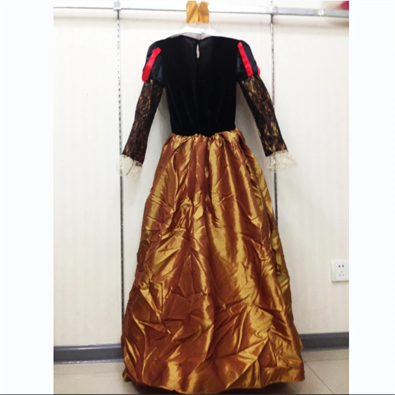 2018 new quality Long sleeve queen of hearts cosplay dress adult Alice In Wonderland costume halloween costumes | Тематическая