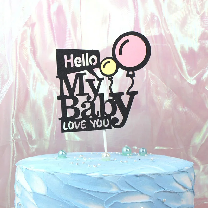Новинка топпер для торта Hello My Baby с надписью Love You Топпер кекса на день рождения