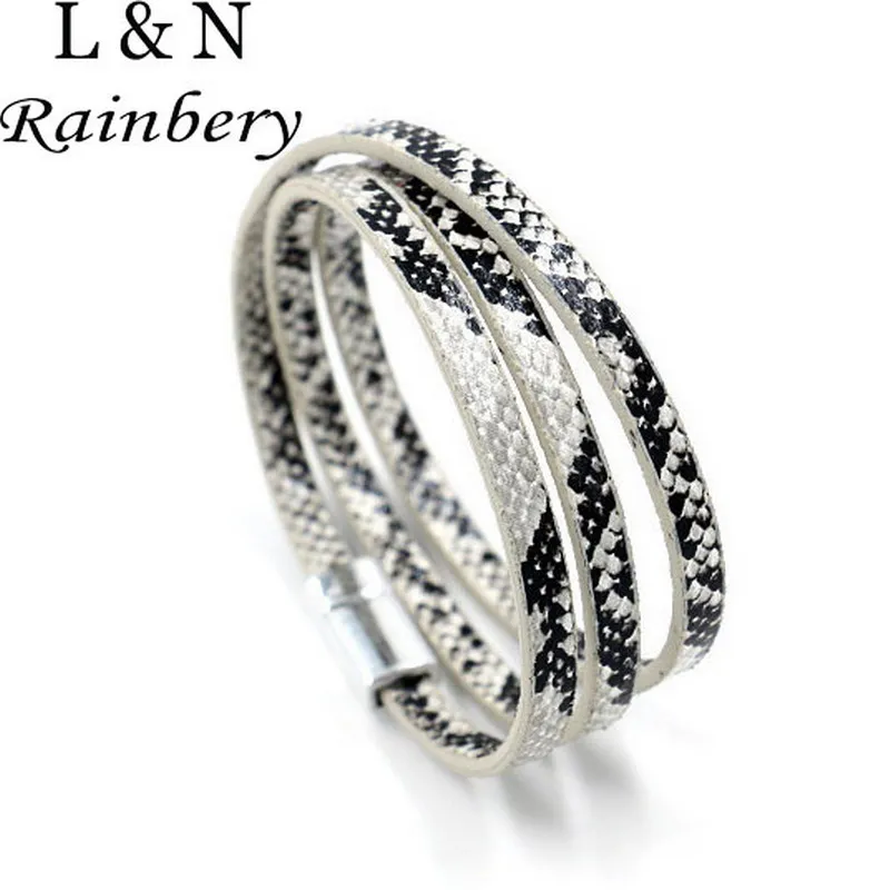 Кожаный браслет с резиновой пленкой зимний кожаный женские Украшения|jewelry