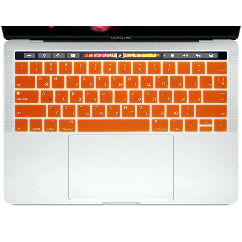 Силиконовый чехол-клавиатура для MacBook Pro 13 15 Retina с сенсорной панелью A1989 A1990 &amp A1706