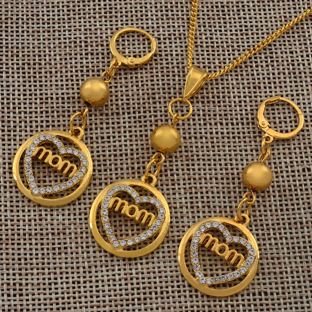 Mama ювелирные изделия на день рождения ожерелье для подарков сережки наборы с