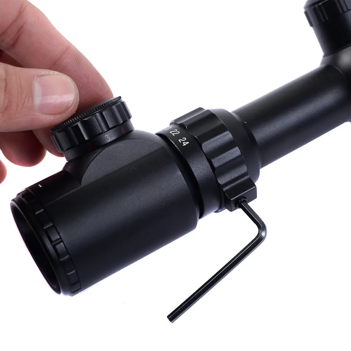 Tactical 6-24X50 Riflescope Optics Rangefinder Reticle Free 11/20mm Rail Mounts for Hunting Airsoft | Спорт и развлечения