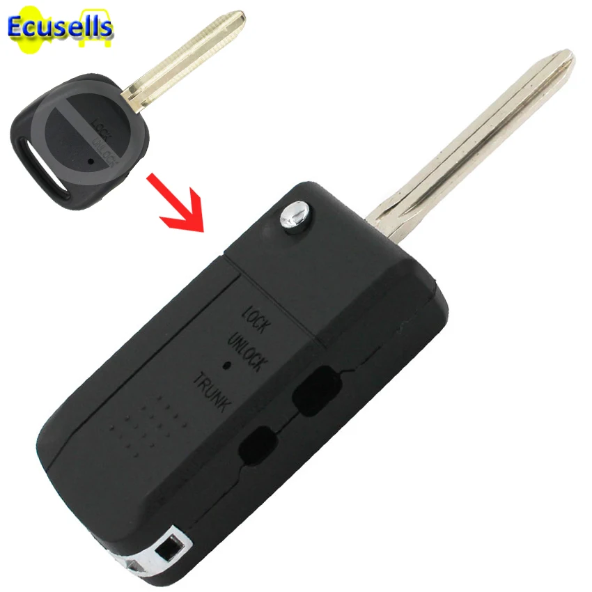 Модифицированный складной чехол для TOYOTA SIDE 2 Button TOY43 uncut blade 45 мм|case for|case casecase for keys |