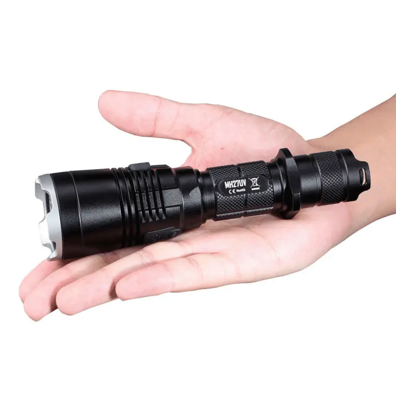 Nitecore MH27UV тактический фонарик перспективные CREE XP L HI V3 красные синие УФ