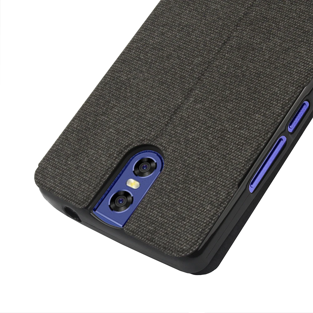 Doogee BL7000 чехол с откидной крышкой Роскошная подставка тканевая кожа Силиконовая