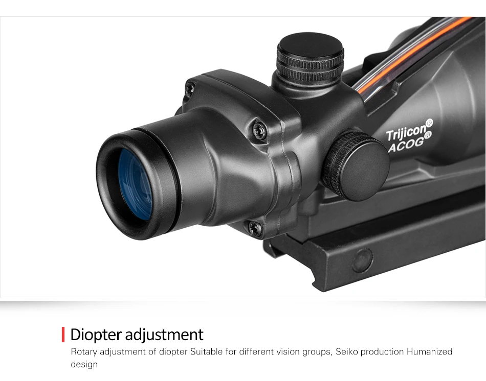 ACOG 4X32 охотничий прицел оптика из настоящего волокна красный зеленый с подсветкой шеврон стекло гравированное сетка тактический оптический прицел