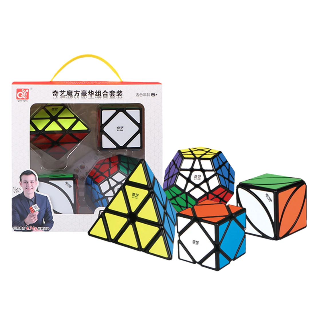 QIYI 12 sides Skew Lvy Cube магический скоростной куб головоломка набор черный