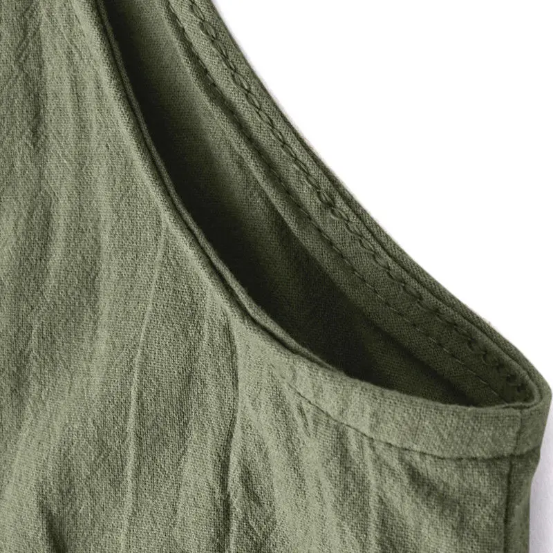 

Women Cotton Linen Jumpsuits Casual Loose Solid Straps Pockets Romper Dungaree Bib Overalls Loose Long Wide Leg Pants Plus Size