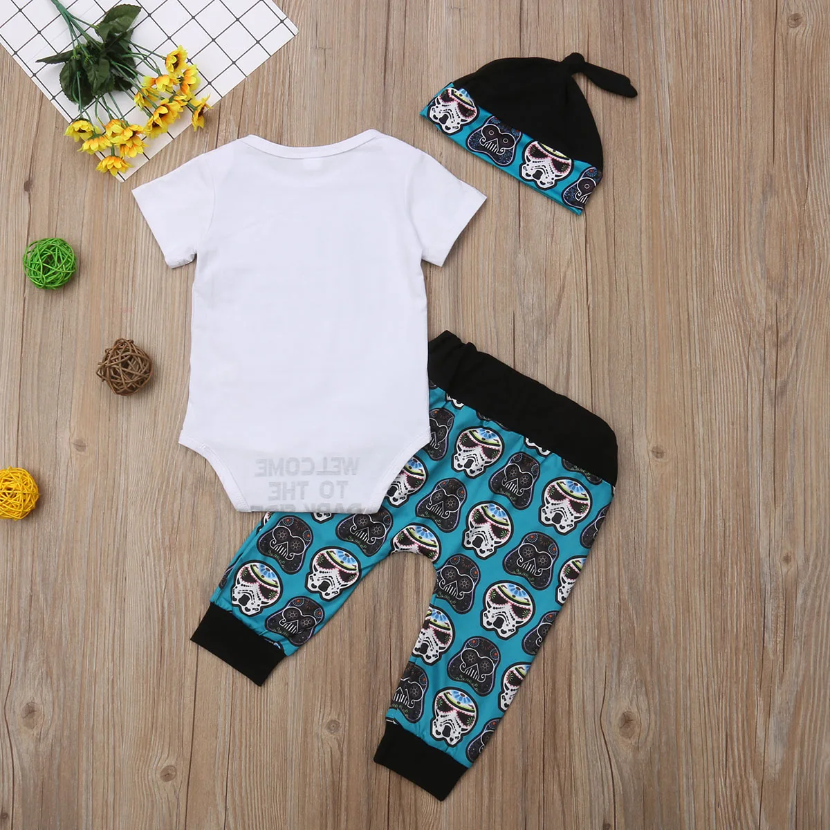 

Baby Boys Tops Bodysuits Short Sleeve Pants Hat Cotton Casual Outfits Clothes 3PCS Newborn Baby Boy Clothing 0-24M