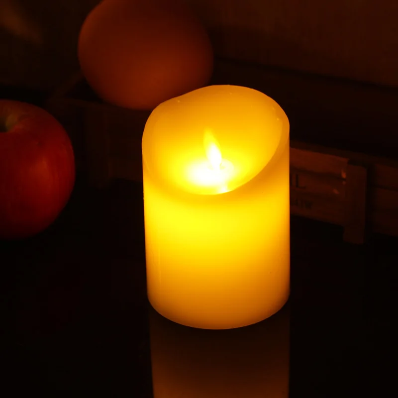 3 шт. плавный мерцающий пламя светодиодный беспламенный воск декоративные свечи