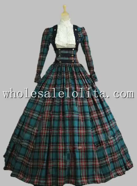 Викторианский гражданская война 3-шт Классическая шотландская клетка период