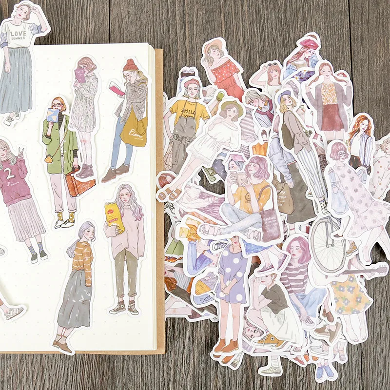 100 наклейки для красивых девушек скрапбукинг ручная книга водонепроницаемая