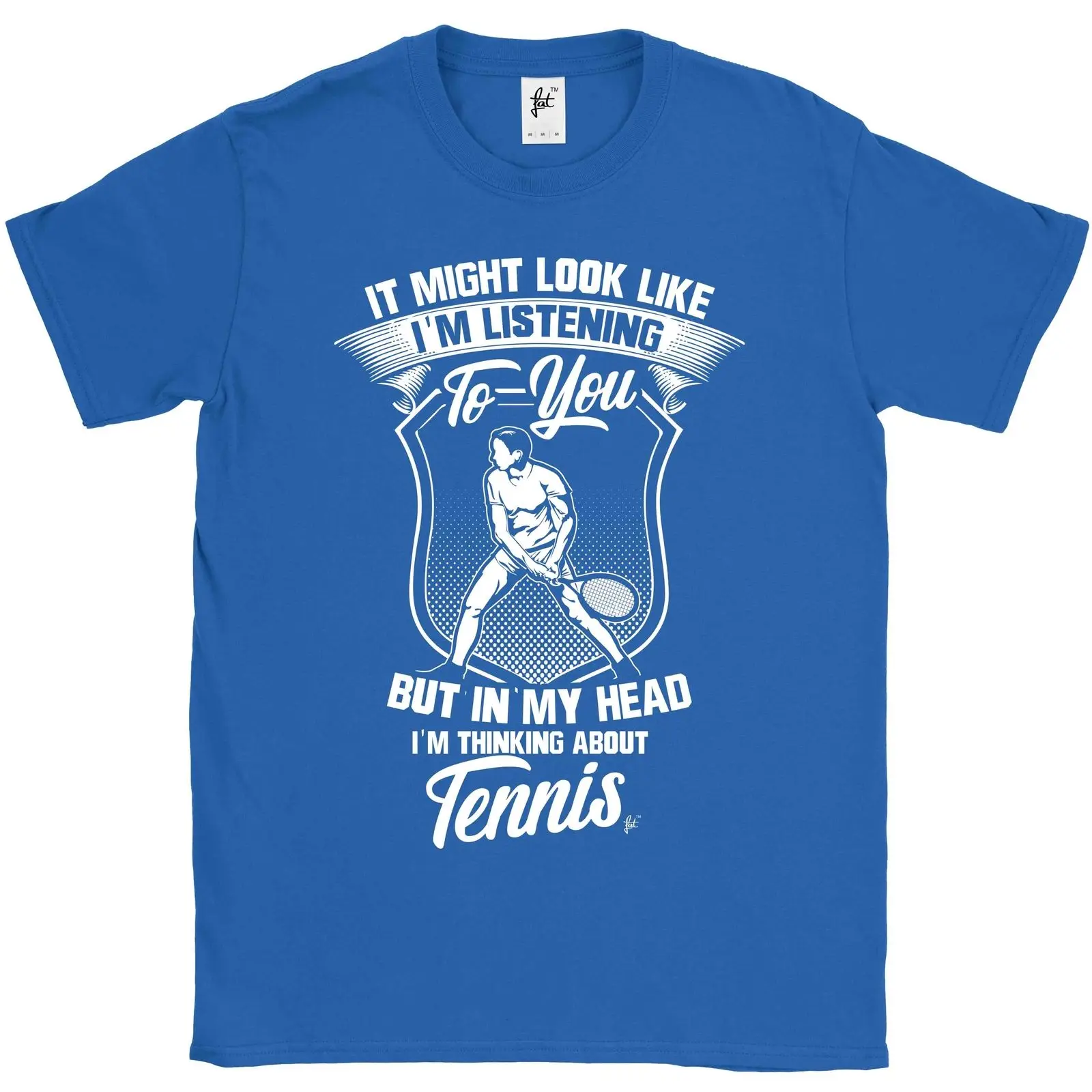 Лидер продаж 2019 модная мужская футболка похожая на я слушаю но думаю о теннибалле