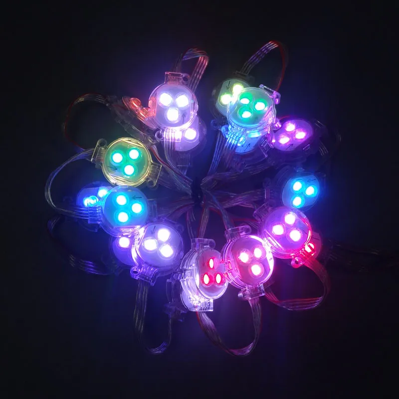 SZYOUMY 3 светодиода DC12V WS2811 IC 30 мм Диаметр Прозрачная крышка 5050 RGB светодиодный