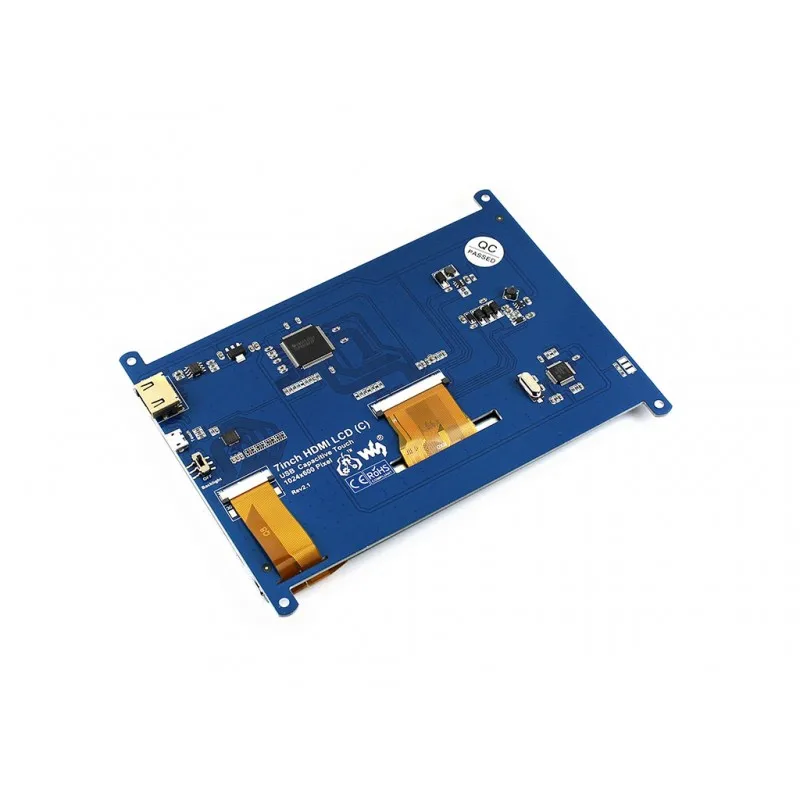 Module Waveshare Raspberry Pi 7inch Hdmi Lcd Rev.2.1 1024*600 Ips Touch Screen With Case For Rpi 2 B/3 B/ Banana Beaglebone B |