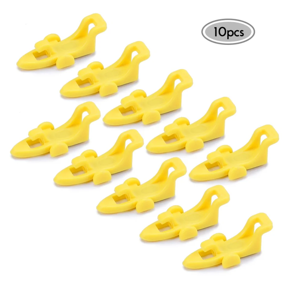 Yellow 10 шт./компл. Пластик рыболовный крючок Хранитель с уплотнительным кольцом для удочка рыболовные приманки безопасности держатель рыболовные снасти - Цвет: Yellow