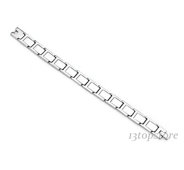 Мужские 12 мм титановые магнитные терапевтические звенья браслет отрицательные
