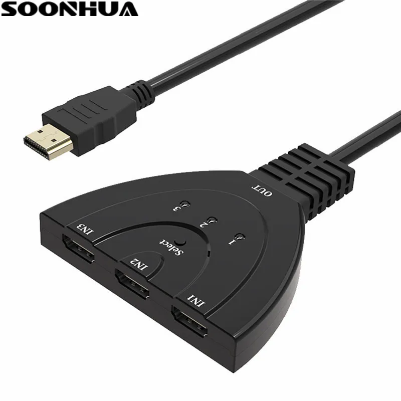 Высококачественный разветвитель SOONHUA с 3 входами HDMI и 1 выходом адаптер