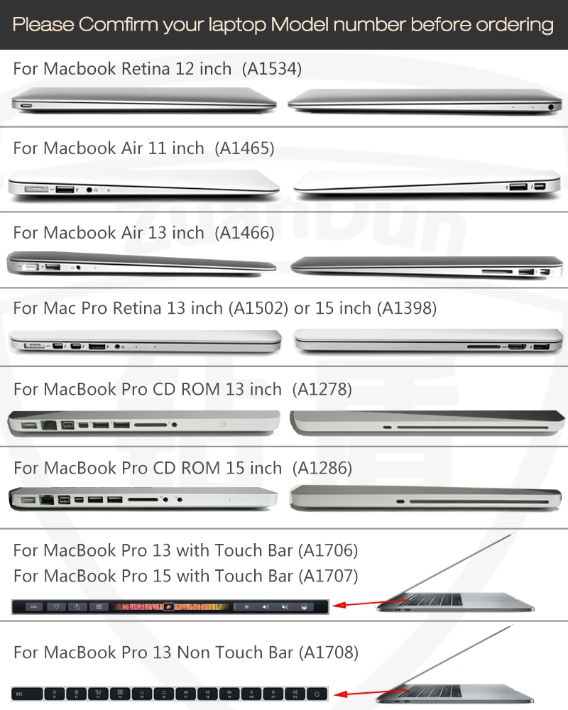 4 в 1 глянцевый прозрачный жесткий чехол + для клавиатуры MacBook Air 11 &quotPro 13/15&quot Retina 12