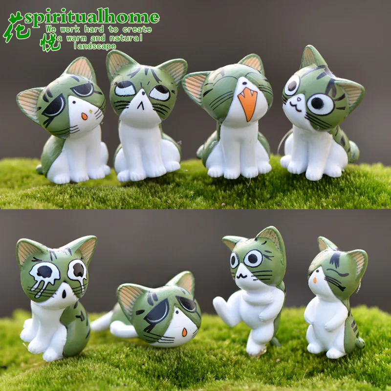 8 шт./компл. аксессуары для украшения дома миниатюрный милый мультяшный Кот