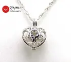 Женское Ожерелье-чокер Qingmos с жемчужной подарочной коробкой, 20 мм, в форме сердца