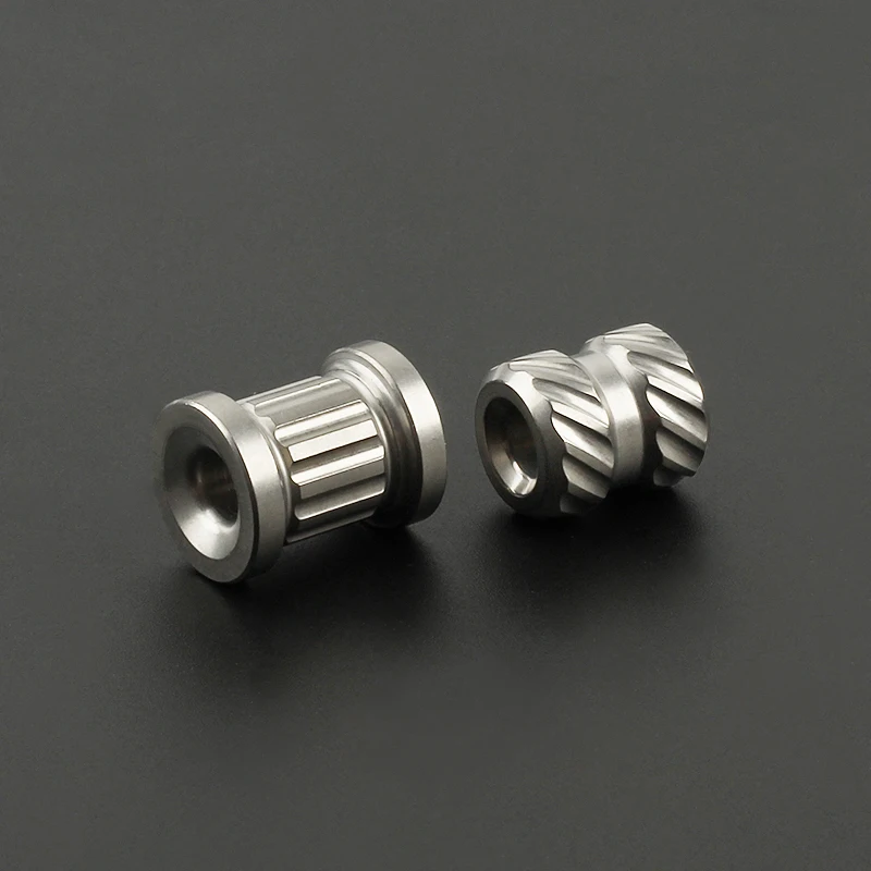 Серый титановый сплав TC4 нож бусины EDC инструмент DIY римская колонна Паракорд шарик спрей песок мыть