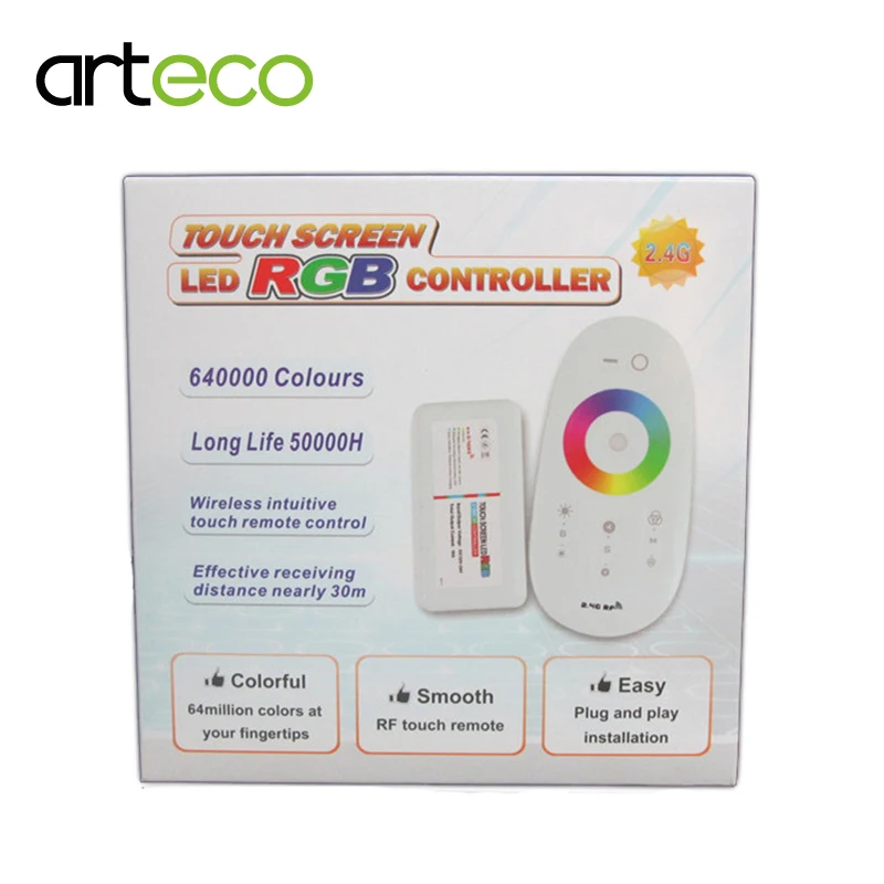 DC12V 18A 2,4 г RF сенсорный экран светодиодный RGB Радио пульт дистанционного управления для светодиодный полосы 5050 RGB светодиодный модуль, светодиоды свет бар