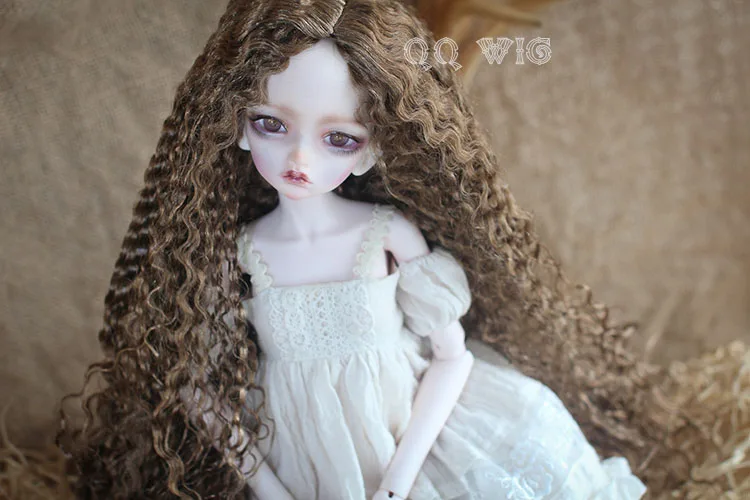 Кукла 1/3 Bjd длинный волнистый коричневый винтажный BJD парик для шарнирной куклы/sd
