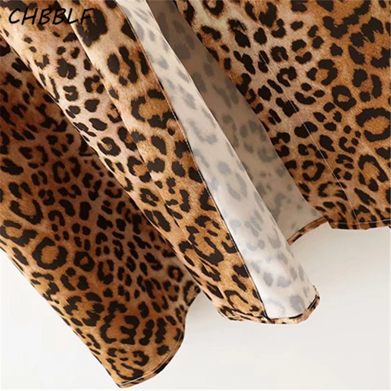 Женская юбка миди с леопардовым принтом CHBBLF повседневная до середины икры