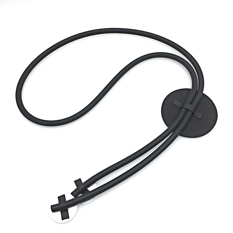 EMPRESS New Design Simple Generous Large Disc Charm Foam Long Necklace Cardigan Collar Leather Accessories Women Jewelry Gifts |