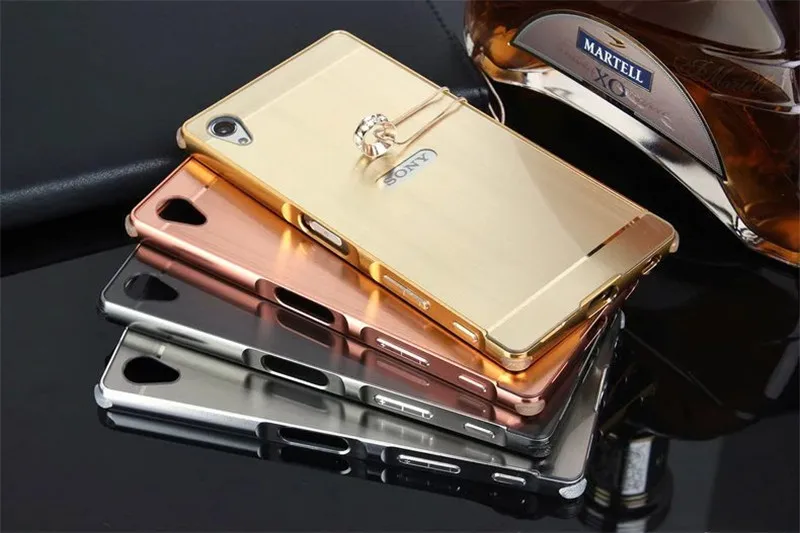 Для sony Xperia Z5 Premium E6853 E6883 5," чехол с металлической рамкой и матовой задней крышкой жесткий чехол для sony Z5 Premium Dual