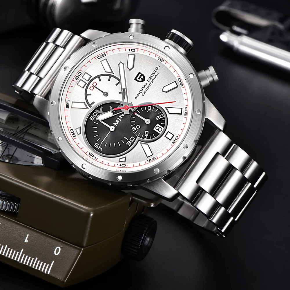 PAGANI Дизайнерские мужские часы брендовые роскошные модные кожа 6 рук Relogio Masculino